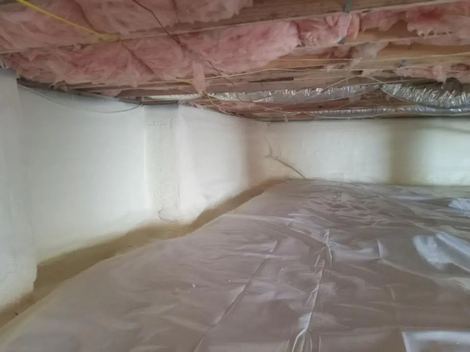 Crawl space encapsulation with closed-cell spray foam for Attic Insulation in Lakeland Village